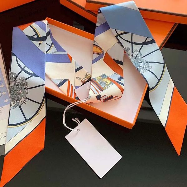 

Designer scarf silk scarf for women headband fashion bag scarfs Hair thin scarves neck tie with box 02