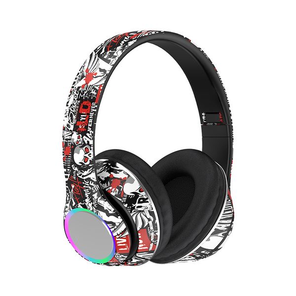 

Painted wireless headset Bluetooth headset supports folding subwoofer, Subject to picture