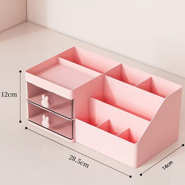 

with drawers and multiple compartments this storage box is very practical, White
