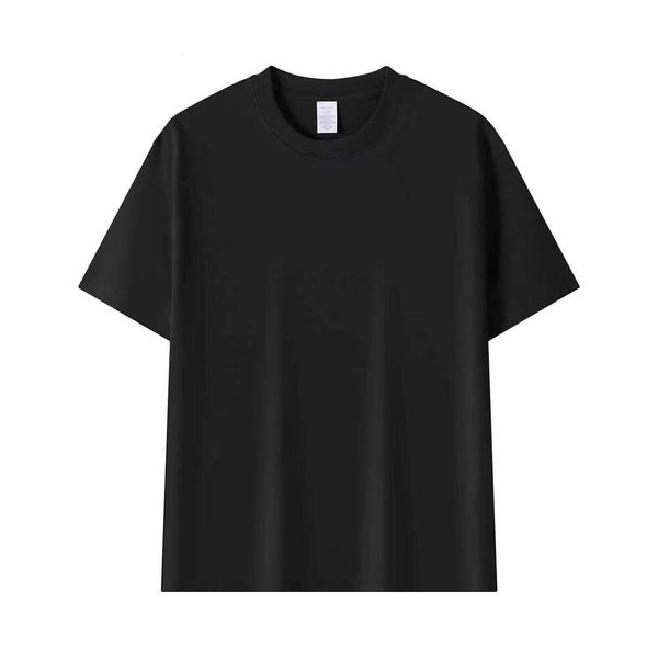 

Casual Loose Fit 230g Summer New 100% Cotton Solid Color Short Sleeve Men's T-Shirt Wholesale, Angora red