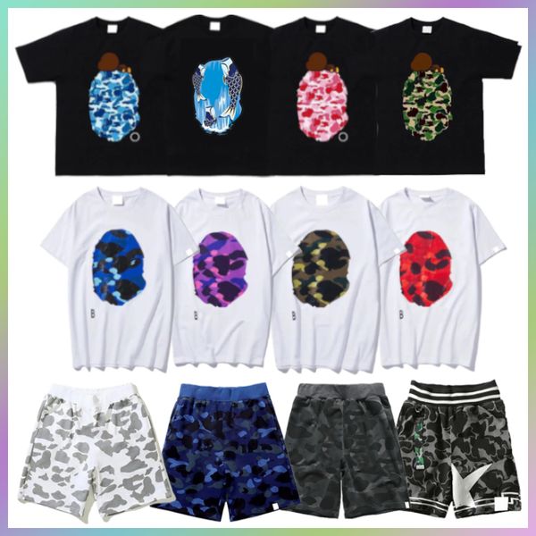

Mens Designer T Shirt Tops T-Shirts sporty Womens Tees Trends Designer Cotton Short Sleeves Luxury Sharks Tshirts Clothing Street Shorts Sleeves, Beige