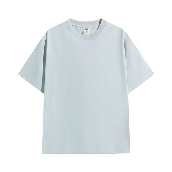 

Clothing Manufacturer Summer New Round Neck 240g Solid Color Simple Short Sleeve Men's t-shirt fashion Wholesale, Eight squares navy blue