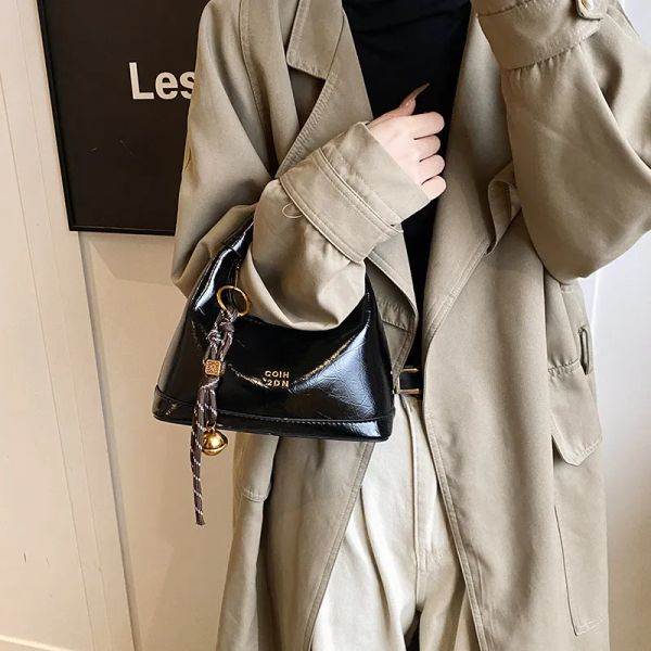 

Designer Luxury Bag one-shoulder crossbody Ladies popular tote dumpling bag Mini Monogram Shoulder bag texture underarm handbag commuting simple bag, Black