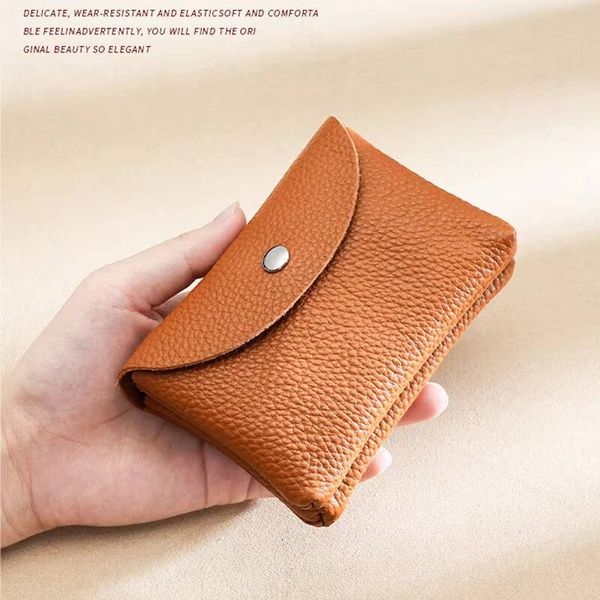 Custom Name Luxury Coin Purse Genuine leather Business Wallet Wholesale Zipper Engrave Initials Card holder Creative Gift dhmallking