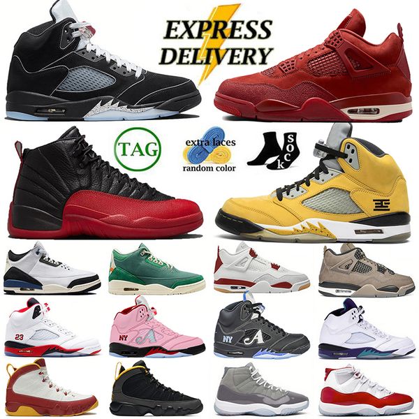 

Designer 4s 5s 11s 12s Mens 4 Basketball Shoes Athletic 11 Sneakers Black Cats Metallic Reimagined Nigel Syester Flu Game Grape Men OG 5 Outdoor Sports Trainers, D (15)