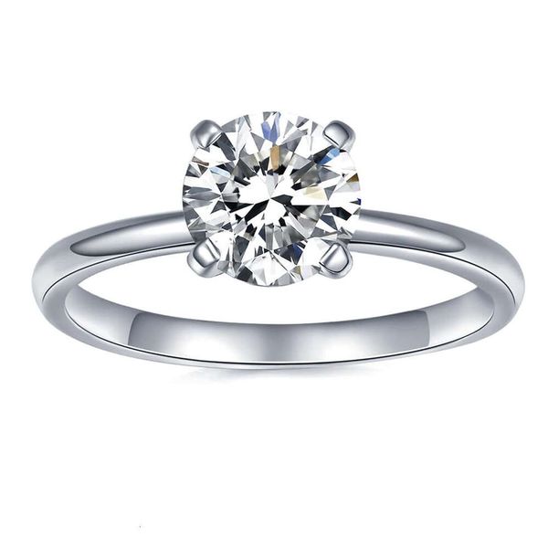

Luxury Rings Designer For Women 925 Sterling Silver Inlaid VVS1 Pass Diamond Tester 1CT Moissanite Ring Engagement Wedding Ring Luxe Jewelry Woman US Size 5-9