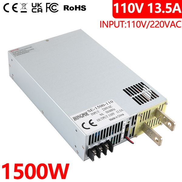 1500W 110V High Power 0-110V Adjustable Power Supply 110VDC AC-DC 0-5V Analog Signal Control Driver Transformer 110V 13A 110VAC/220VAC Input Lighting transformer
