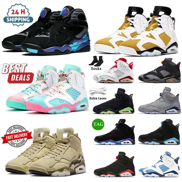 

6 6s 8 8s Basketball Shoes Doernbecher Tinker Alternate Afro Barely Grape Aqua Blue Chrome Pine Green Altitude Barons Men Women trainers Sports Sneakers 40-47, Color#1