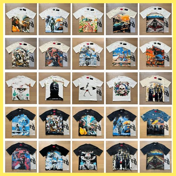 

godspeed t shirt designer t classic graphic tee godspeed shirt mens shirts Vintage printed skull wash water make old cotton short sleeve asian size  m l xl, Colour 1