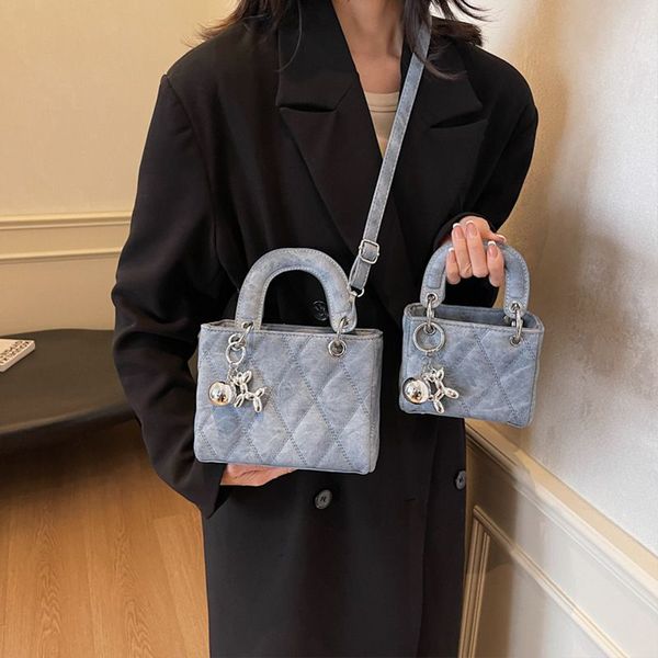 

2025 Bestseller Designer Quilted Lady-Style Handbag - Luxury Top Handle Shoulder Crossbody Bag for Women888, Blue (big) #