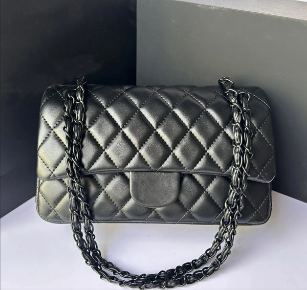 

Designer bags Fashion women Chain Bag plaid flap caviar shouder handbag gold sier chain double letter solid color buckle square stripe lady messenger purse Hasp, Brown flower-