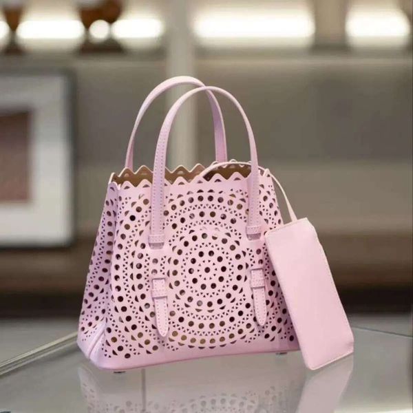 

Designer Bag Brand Design Fashion Large Capacity Genuine Leather Bucket Bag High Quality Cowhide Shoulder Handbags, Wine-20x10x18cm