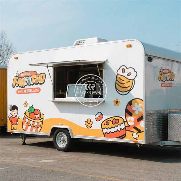 Customized Multifunctional Food Trailer Street Coffee Truck Fully Equipped Kitchen Bakery Mobile Catering With Equipment