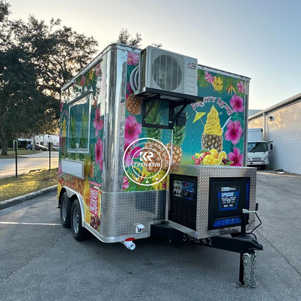 Outdoor Mobile Kitchen BBQ Concession Catering Trailers Bakery Food Truck Chicken Trailer For Sale