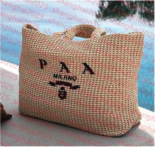 

Summer Beach Raffias Womens Designer Shoulder Bag pink white Crochet tote bag luggage handbag weave Luxurys bags CrossBody men rattan Clutch, 25#wallet