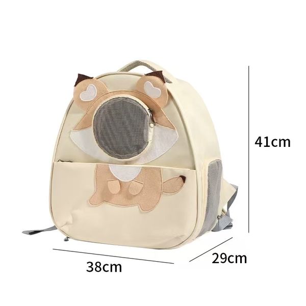 

New cute cartoon bag dual-shoulder portable outdoor use, large capacity, breathable, suitable for summer - cat and dog backpack, Purple