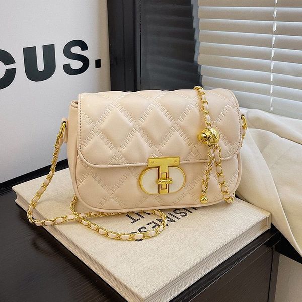 

Designer bag free shipping 2025 new fashionable high-end texture diamond grid chain shoulder crossbody bag for women, Color 1