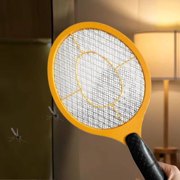 Portable Electric Bug Zapper Handheld Insect Fly Swatter Racket Mosquitos Killer Pest Control AA Batteries Power