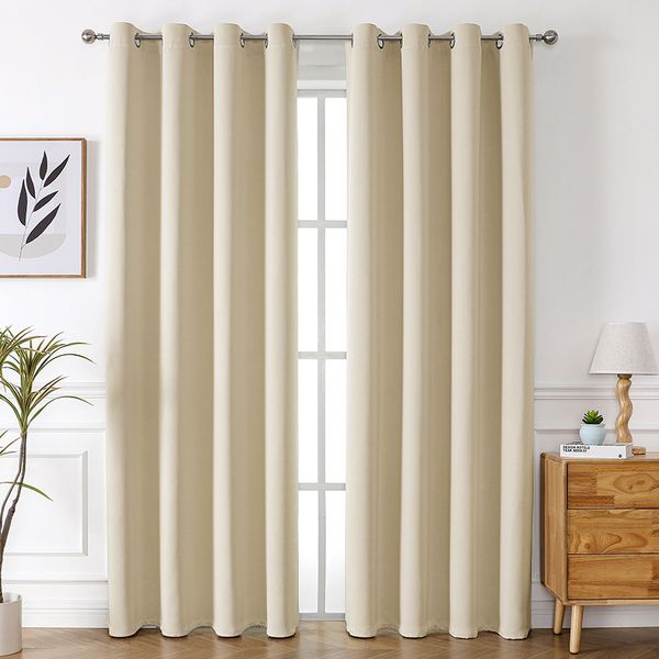 A922 cross-border foreign trade high-precision full blackout matte cloth finished curtains wholesale curtain
