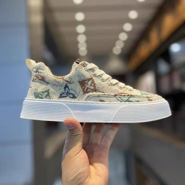 

Desigenr Shoe Men's Shoes New Summer Sneakers Students All Sports Casual Shoes Canvas Shoes Men 20, Beige#