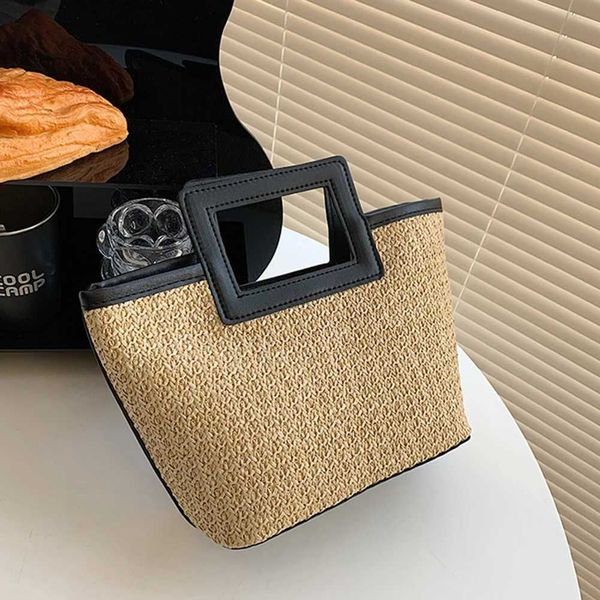 

Women Handmade Woven Boho Shoulder Bag Vacation Exquisite Girls Summer Str Beach Handbag for Travel Shopping Y250605, Brown