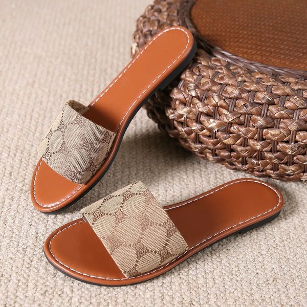 

Designer Shoe Summer New Sales Square Head Round Head Outside Wearing Beach Slippers Female Flip-flops Large Size Flat Slippers 36-43, Item2