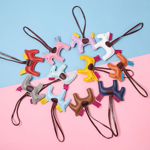 

Adorable Pony Bag Hanger Fashion PU Leather Tassel Bag Accessories Cross Border Best Seller