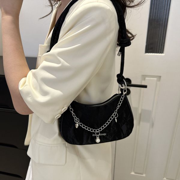 

Free Shipping 2025 Summer Designer Underarm Women's Korean Style Chain Strap Crossbody Shoulder Bag Trendy999, Green