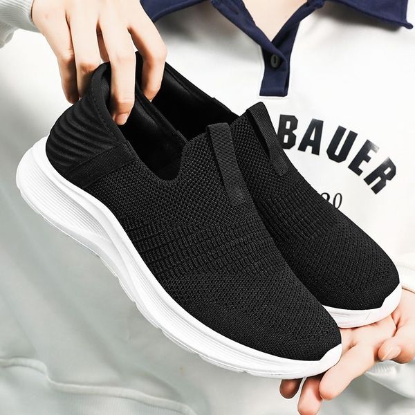 

Desigenr Shoe New Walking Shoes Wear Shoes Without Bending Lazy Shoes Lovers A Slip-on Casual Shoes SxSmax, Black