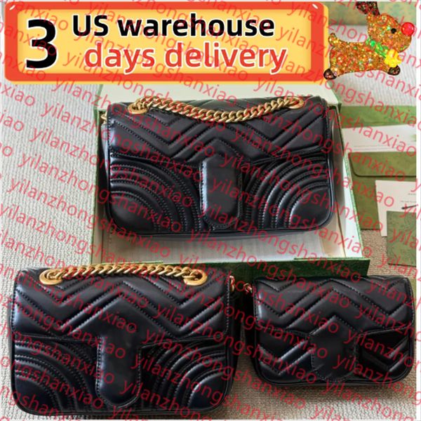 

5A quality designers bags Women Shoulder bag marmont handbag Messenger Totes Fashion Metallic Handbags Classic Crossbody Clutch Pretty hangb, Fuchsia