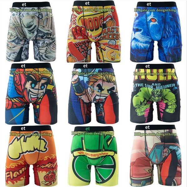 

Men Boxers Swimming Shorts Underwear Designer Swim Trunks Printed Cartoon Pattern Plus Size S-3xl Elastic Polyester Quick-Drying Beach Pants Fitness Sports Pants, Yellow