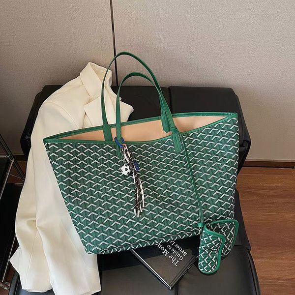 

2025 Designer bag tote bag double-sided dual-use calf leather tote bag shopping bag single shoulder handbag mini women's green version beach bag pink bag 005, #4