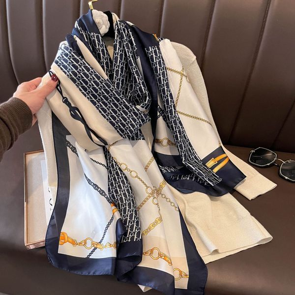 

Stylish High-Quality Designer Silk Scarf with Generous 180x90cm Measurements