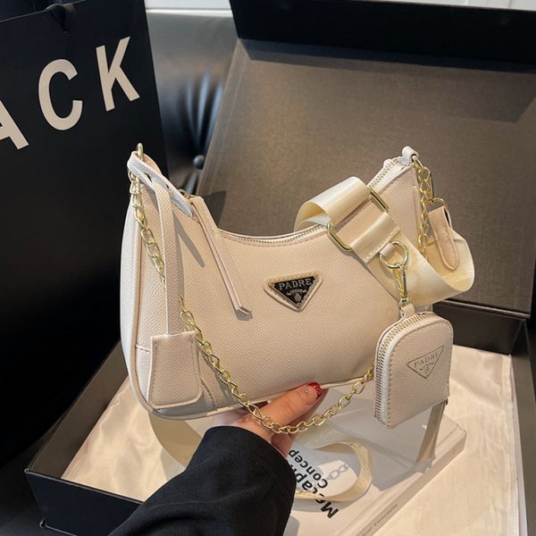 

Designer Bag Luxury Bag Purse Shoulder Bag Luxury Crossbody Designer Ladies Three-piece package Fashion Handbag Black Chain Bag Mini Bag High Quality Armpit Bag 004, #16