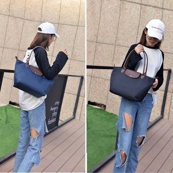 

2025fashion Designer Bags Tote Bag Branded Handbag Laptop Beach Travel Nylon Shoulder Casual Canvas Mommy Shopping Big champes CapacityCasual Tote, Deep blue