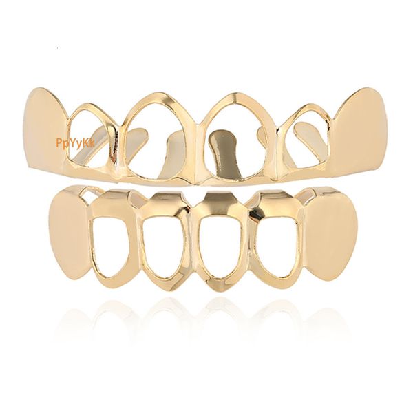 

New Arrival 18k Gold Hollow Polished Hip Hop Men's Trending Grillz Accessories Rapper Costume Accessories