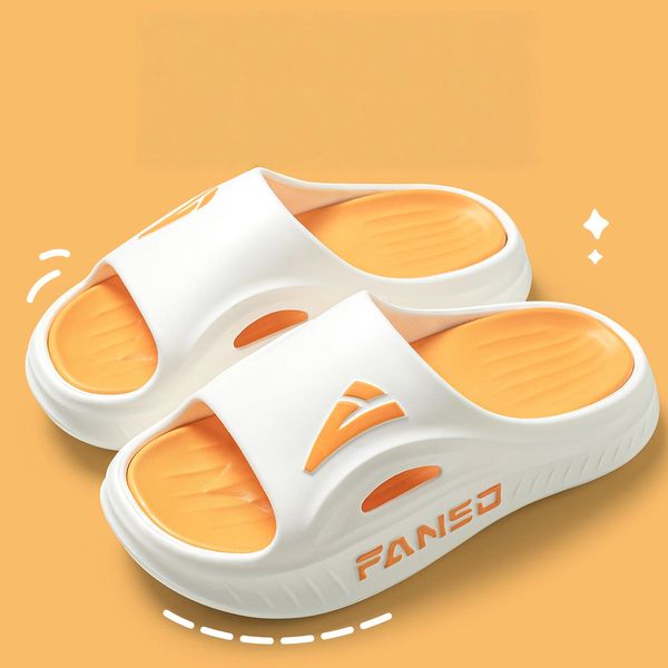 

silent mens home bathroom slipper comfortable stepin feel nonslip design for daily use, White