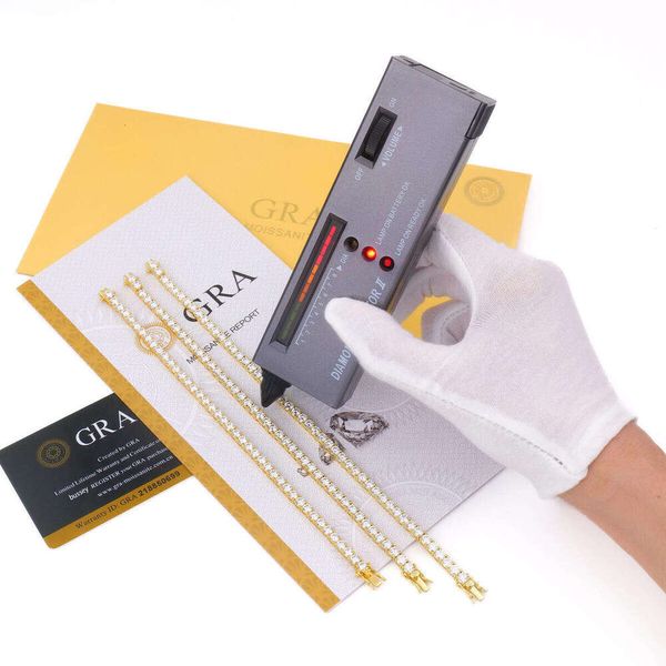 

Pass Diamond Tester VVS1 D Color Moissanite Chain For Women 2MM Wide Solid 925 Silver Tennis Necklace Hip Hop Designer Jewelry Woman Valentines Day Christmas Gift