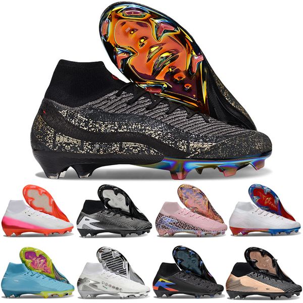 Mens High Low Soccer Shoes Cleats Superflyes Football Boots Cleat IIX Elite FG American Foot Ball Boot Enfant Youth Sports