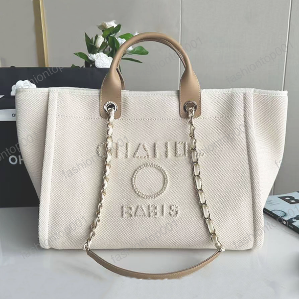 

Tote bag beach bag designer bag totes lady shoulder bag handbag cool practical Large capacity Pearl canvas casual square crossbody bag, Chocolate