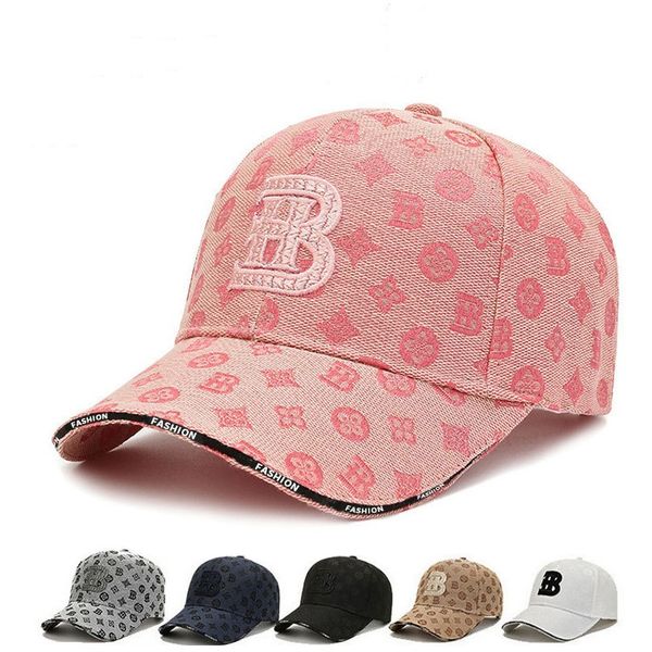 

Ball Caps Old flower light luxury letter hat children's Korean version trendy sun hat men's duckbill cap baseball cap, B5