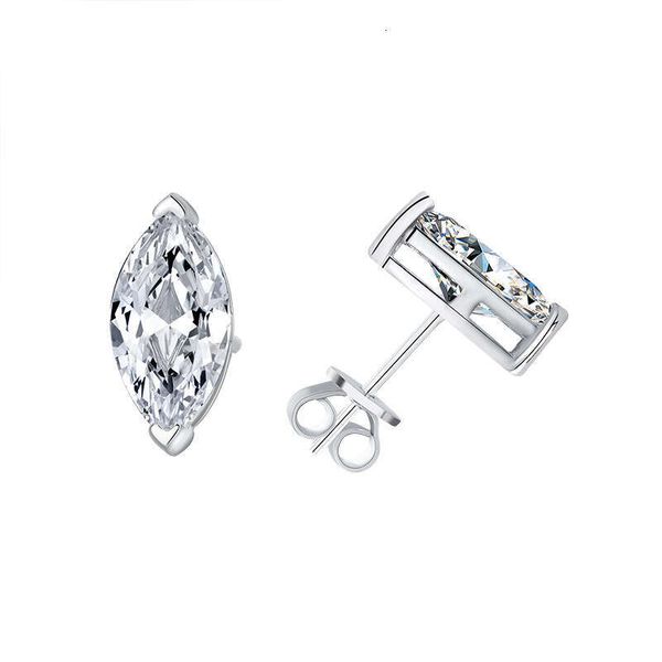 

With Certificate Pass Diamond Tester VVS1 D Color Moissanite Earrings Simple And Fashionable horse eye Moissanite Ear ring For Women Christmas Gift