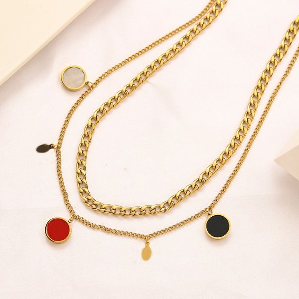 

Never Fading Gold Plated  Brand Fashion Pendants Necklaces Stainless Steel Letter Choker Pendant Necklace Beads Chain Jewelry Christmas Gift, Grey