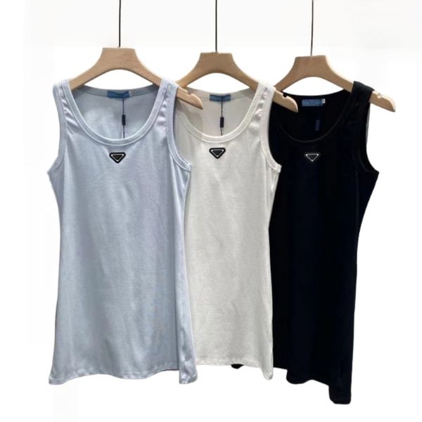 

Designer Women's Street Style Dresses Camisole High Elasticity Slim Fit Vest Camis Mini Skirt Braces Tank Top Camisole Tank Soft Top For Women Knitted Shirts, P-8