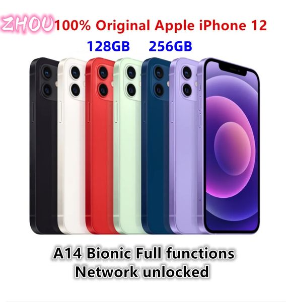 Refurbished Apple iPhone 12 64GB/128GB ROM Unlocked Smartphone Face ID 6.1" OLED Screen A14 Bionic Chip 12MP Camera 5G CellPhone