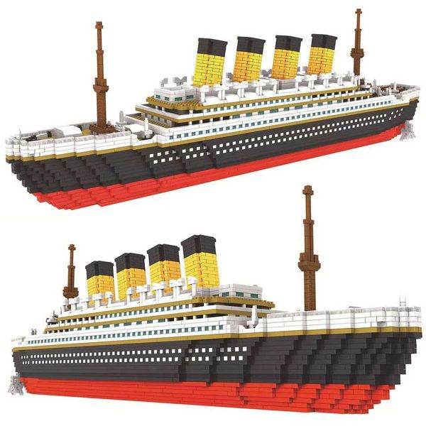 Titanic Model Building Block Set 3800Pcs Cruise Ship Titanic Boat Model Building Kit Compatible with Creator Expert 10294 L2509300R2U