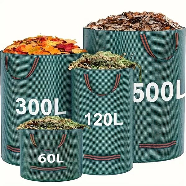 

Heavy-Duty Outdoor Yard Waste Bag Garden Trash & Lawn Clippings | Portable & Reusable with Shoulder Strap, Fall Yard Cleanup