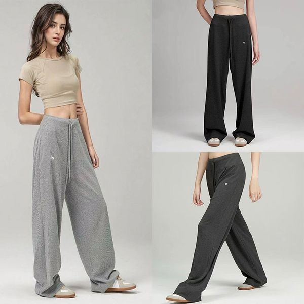 

Yoga Pants lalign leggings Outfits Lady Sports Triple yoga Ladies Pants Exercise Fitness Wear Girls Running Leggings gym slim fit align Loose pants, Black