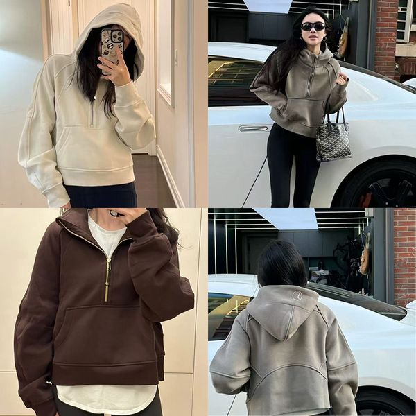 

Thickened loose zipper hoodie women's outdoor sports sweatshirt outerwear top autumn and winter yoga suit jacket coat, Grape