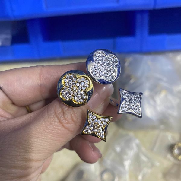 

Luxury Open Rings Classic Designer Rings Women's Diamond Rings High Quality Wedding and Party Jewelry Holiday Gifts